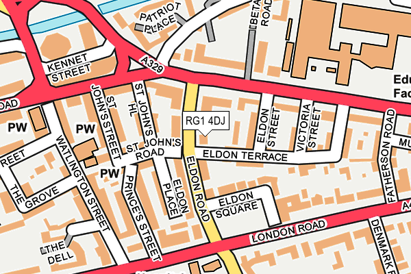 RG1 4DJ map - OS OpenMap – Local (Ordnance Survey) RG1 4DJ map - OS OpenMap – Local (Ordnance Survey)