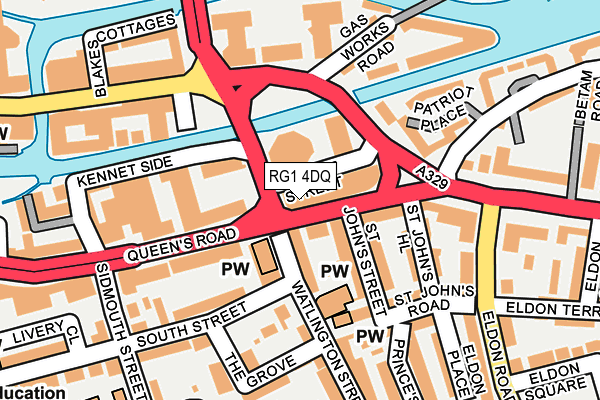 RG1 4DQ map - OS OpenMap – Local (Ordnance Survey) RG1 4DQ map - OS OpenMap – Local (Ordnance Survey)