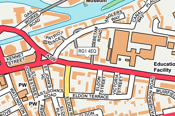 RG1 4EQ map - OS OpenMap – Local (Ordnance Survey)