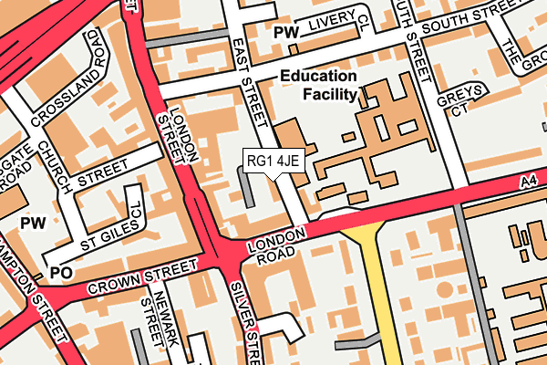 RG1 4JE map - OS OpenMap – Local (Ordnance Survey) RG1 4JE map - OS OpenMap – Local (Ordnance Survey)