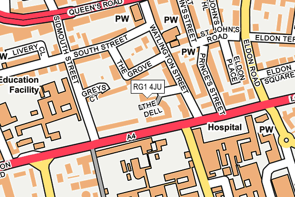 RG1 4JU map - OS OpenMap – Local (Ordnance Survey) RG1 4JU map - OS OpenMap – Local (Ordnance Survey)