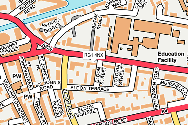 RG1 4NX map - OS OpenMap – Local (Ordnance Survey) RG1 4NX map - OS OpenMap – Local (Ordnance Survey)