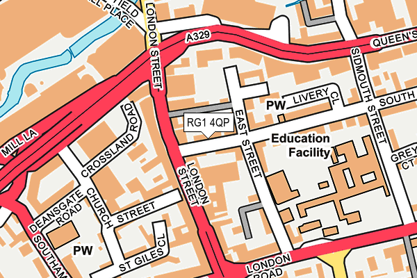 RG1 4QP map - OS OpenMap – Local (Ordnance Survey) RG1 4QP map - OS OpenMap – Local (Ordnance Survey)