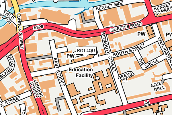 RG1 4QU map - OS OpenMap – Local (Ordnance Survey) RG1 4QU map - OS OpenMap – Local (Ordnance Survey)