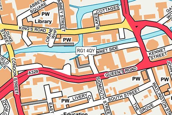 RG1 4QY map - OS OpenMap – Local (Ordnance Survey)