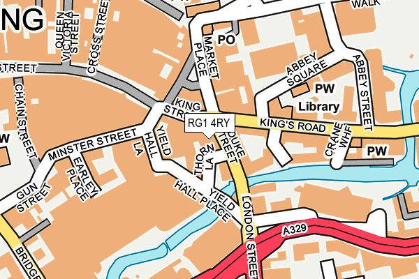 RG1 4RY map - OS OpenMap – Local (Ordnance Survey) RG1 4RY map - OS OpenMap – Local (Ordnance Survey)
