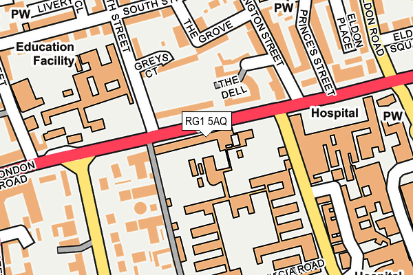 RG1 5AQ map - OS OpenMap – Local (Ordnance Survey) RG1 5AQ map - OS OpenMap – Local (Ordnance Survey)