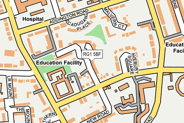 RG1 5BF map - OS OpenMap – Local (Ordnance Survey) RG1 5BF map - OS OpenMap – Local (Ordnance Survey)