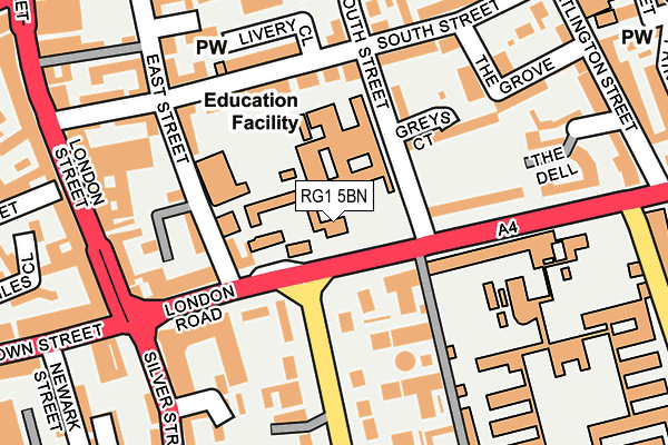 RG1 5BN map - OS OpenMap – Local (Ordnance Survey) RG1 5BN map - OS OpenMap – Local (Ordnance Survey)