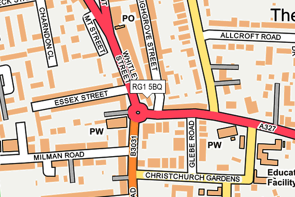 RG1 5BQ map - OS OpenMap – Local (Ordnance Survey) RG1 5BQ map - OS OpenMap – Local (Ordnance Survey)