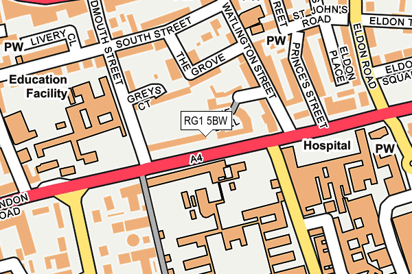 RG1 5BW map - OS OpenMap – Local (Ordnance Survey) RG1 5BW map - OS OpenMap – Local (Ordnance Survey)