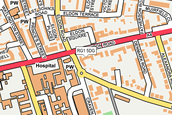 RG1 5DG map - OS OpenMap – Local (Ordnance Survey) RG1 5DG map - OS OpenMap – Local (Ordnance Survey)