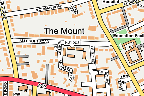 RG1 5DJ map - OS OpenMap – Local (Ordnance Survey) RG1 5DJ map - OS OpenMap – Local (Ordnance Survey)