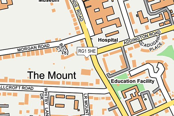RG1 5HE map - OS OpenMap – Local (Ordnance Survey) RG1 5HE map - OS OpenMap – Local (Ordnance Survey)