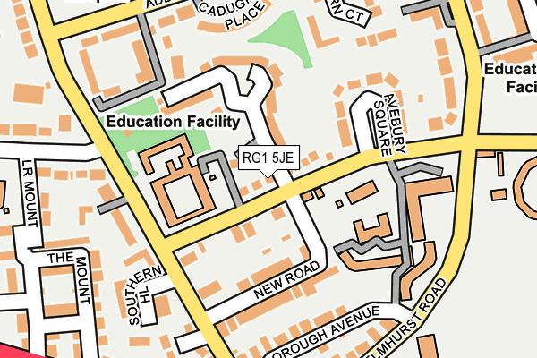 RG1 5JE map - OS OpenMap – Local (Ordnance Survey) RG1 5JE map - OS OpenMap – Local (Ordnance Survey)