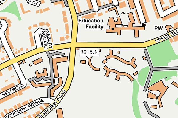 RG1 5JN map - OS OpenMap – Local (Ordnance Survey) RG1 5JN map - OS OpenMap – Local (Ordnance Survey)
