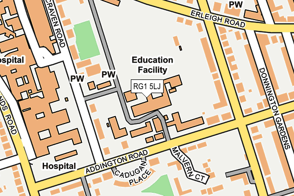 RG1 5LJ map - OS OpenMap – Local (Ordnance Survey) RG1 5LJ map - OS OpenMap – Local (Ordnance Survey)