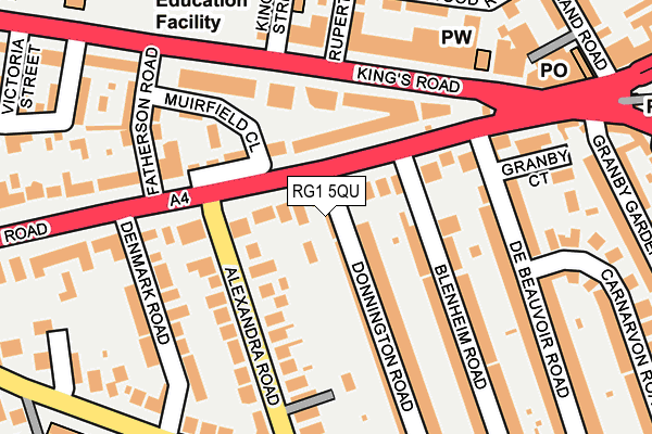 RG1 5QU map - OS OpenMap – Local (Ordnance Survey) RG1 5QU map - OS OpenMap – Local (Ordnance Survey)