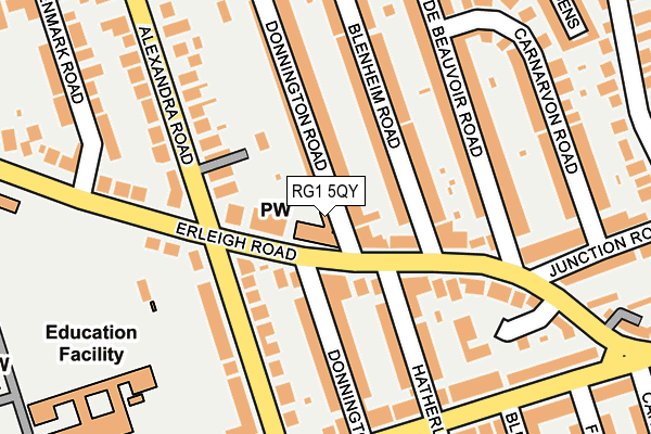 RG1 5QY map - OS OpenMap – Local (Ordnance Survey) RG1 5QY map - OS OpenMap – Local (Ordnance Survey)