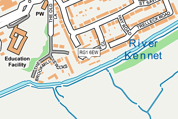 RG1 6EW map - OS OpenMap – Local (Ordnance Survey) RG1 6EW map - OS OpenMap – Local (Ordnance Survey)
