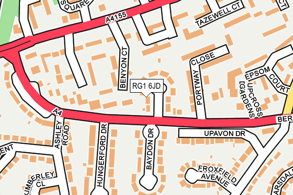 RG1 6JD map - OS OpenMap – Local (Ordnance Survey) RG1 6JD map - OS OpenMap – Local (Ordnance Survey)