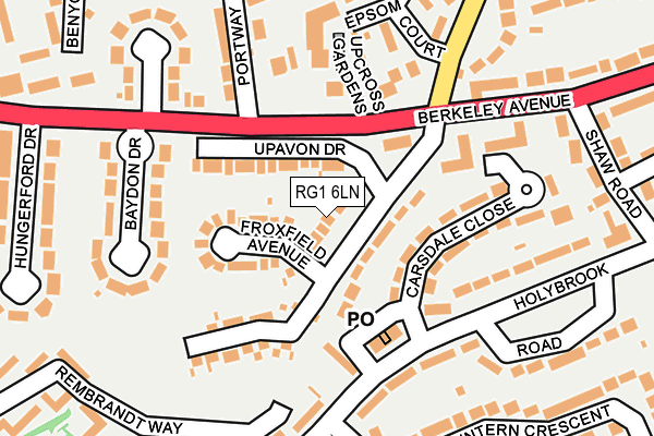 RG1 6LN map - OS OpenMap – Local (Ordnance Survey) RG1 6LN map - OS OpenMap – Local (Ordnance Survey)
