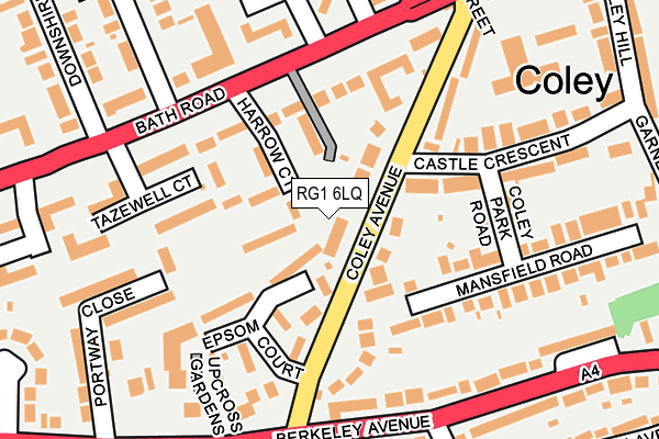 RG1 6LQ map - OS OpenMap – Local (Ordnance Survey) RG1 6LQ map - OS OpenMap – Local (Ordnance Survey)