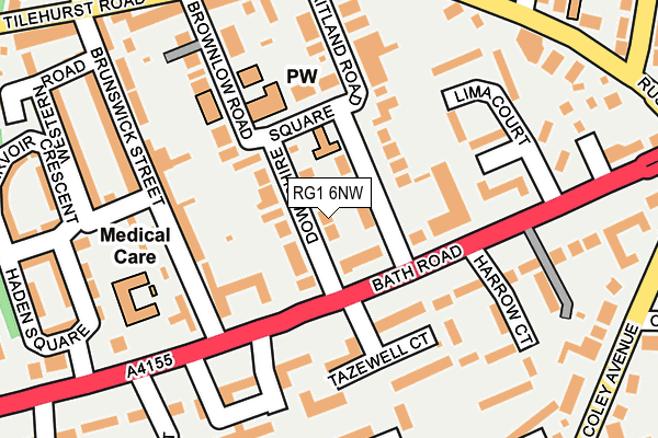 RG1 6NW map - OS OpenMap – Local (Ordnance Survey) RG1 6NW map - OS OpenMap – Local (Ordnance Survey)