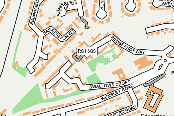 RG1 6QS map - OS OpenMap – Local (Ordnance Survey) RG1 6QS map - OS OpenMap – Local (Ordnance Survey)