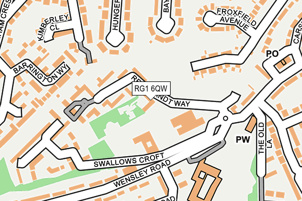 RG1 6QW map - OS OpenMap – Local (Ordnance Survey) RG1 6QW map - OS OpenMap – Local (Ordnance Survey)