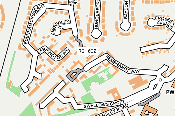 RG1 6QZ map - OS OpenMap – Local (Ordnance Survey) RG1 6QZ map - OS OpenMap – Local (Ordnance Survey)