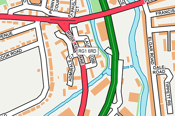 RG1 6RD map - OS OpenMap – Local (Ordnance Survey) RG1 6RD map - OS OpenMap – Local (Ordnance Survey)