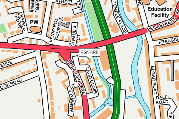 RG1 6RE map - OS OpenMap – Local (Ordnance Survey) RG1 6RE map - OS OpenMap – Local (Ordnance Survey)