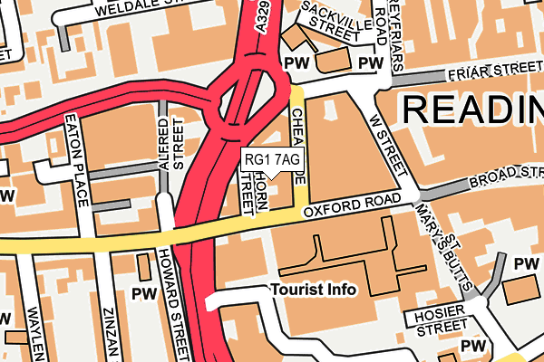 RG1 7AG map - OS OpenMap – Local (Ordnance Survey) RG1 7AG map - OS OpenMap – Local (Ordnance Survey)