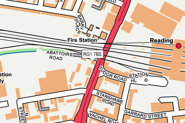 RG1 7BS map - OS OpenMap – Local (Ordnance Survey) RG1 7BS map - OS OpenMap – Local (Ordnance Survey)