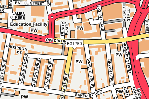 RG1 7ED map - OS OpenMap – Local (Ordnance Survey) RG1 7ED map - OS OpenMap – Local (Ordnance Survey)