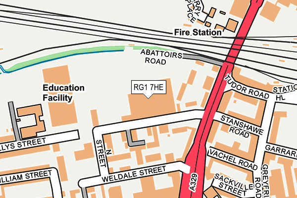 RG1 7HE map - OS OpenMap – Local (Ordnance Survey)