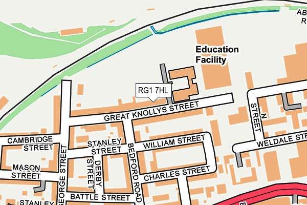 RG1 7HL map - OS OpenMap – Local (Ordnance Survey) RG1 7HL map - OS OpenMap – Local (Ordnance Survey)