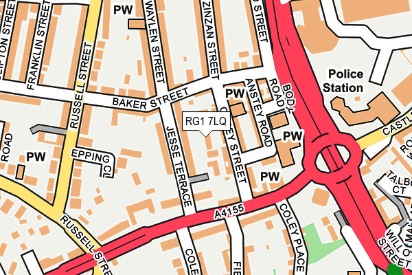 RG1 7LQ map - OS OpenMap – Local (Ordnance Survey) RG1 7LQ map - OS OpenMap – Local (Ordnance Survey)