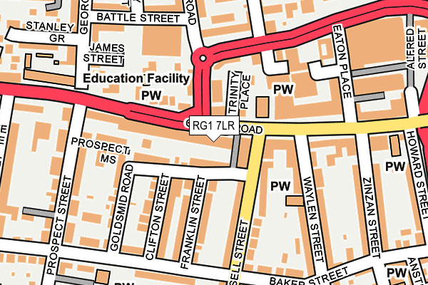 RG1 7LR map - OS OpenMap – Local (Ordnance Survey) RG1 7LR map - OS OpenMap – Local (Ordnance Survey)