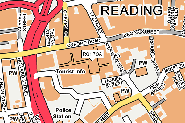 RG1 7QA map - OS OpenMap – Local (Ordnance Survey) RG1 7QA map - OS OpenMap – Local (Ordnance Survey)