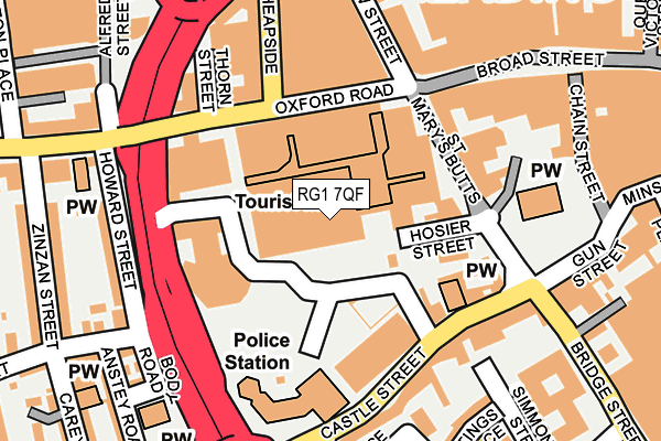 RG1 7QF map - OS OpenMap – Local (Ordnance Survey) RG1 7QF map - OS OpenMap – Local (Ordnance Survey)