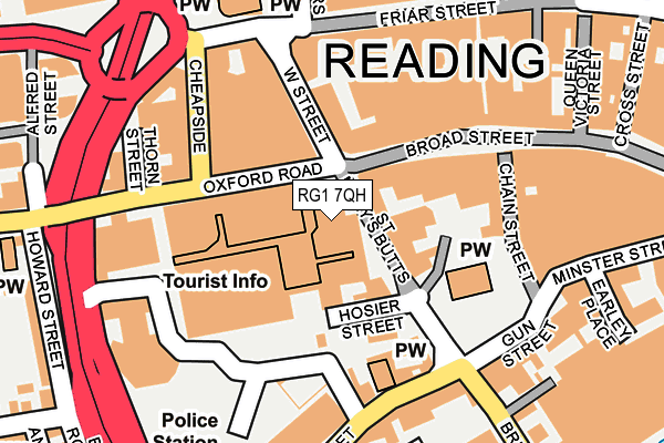RG1 7QH map - OS OpenMap – Local (Ordnance Survey)