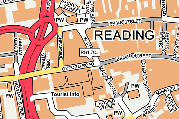 RG1 7QJ map - OS OpenMap – Local (Ordnance Survey) RG1 7QJ map - OS OpenMap – Local (Ordnance Survey)