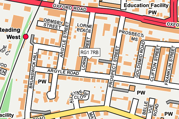 RG1 7RB map - OS OpenMap – Local (Ordnance Survey)
