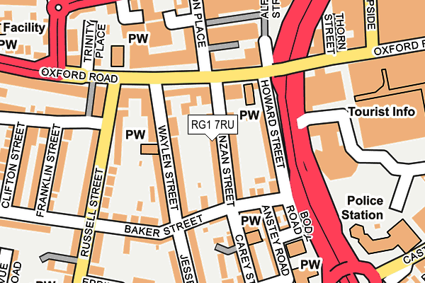 RG1 7RU map - OS OpenMap – Local (Ordnance Survey) RG1 7RU map - OS OpenMap – Local (Ordnance Survey)