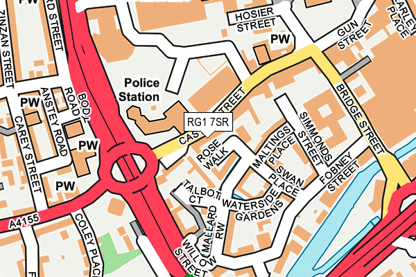 RG1 7SR map - OS OpenMap – Local (Ordnance Survey) RG1 7SR map - OS OpenMap – Local (Ordnance Survey)