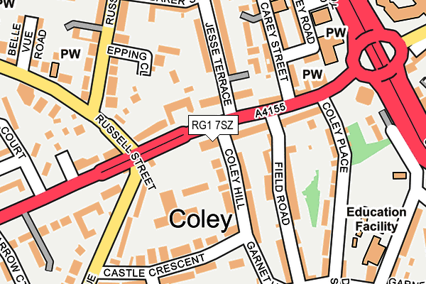 RG1 7SZ map - OS OpenMap – Local (Ordnance Survey)