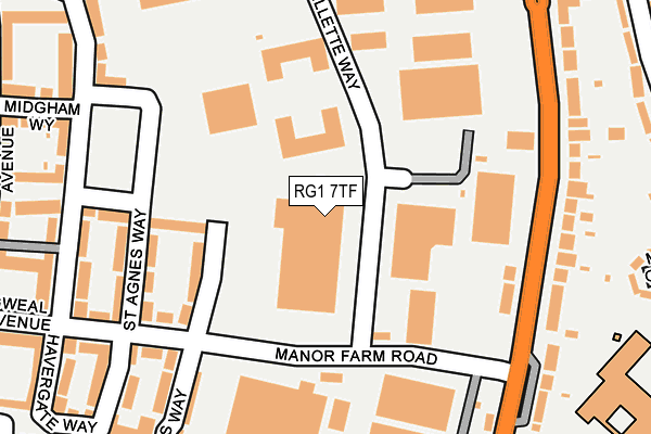 RG1 7TF map - OS OpenMap – Local (Ordnance Survey) RG1 7TF map - OS OpenMap – Local (Ordnance Survey)