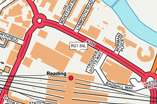 RG1 8AL map - OS OpenMap – Local (Ordnance Survey) RG1 8AL map - OS OpenMap – Local (Ordnance Survey)